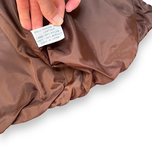 Vintage Hill Archer Jacket Mens 44 Brown Suede Leather Bomber - Picture 7 of 11